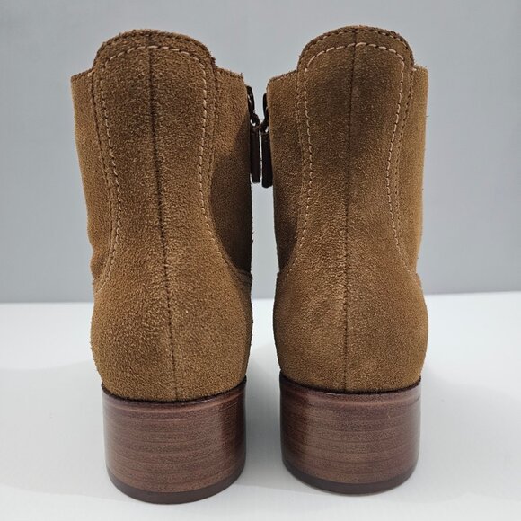 NEW Cole Haan Naia Ankle Boot Womens 8 Golden Toffee Suede Western Cowgirl Fall - Picture 8 of 14